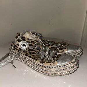 Leopard Print Ankle Sneakers